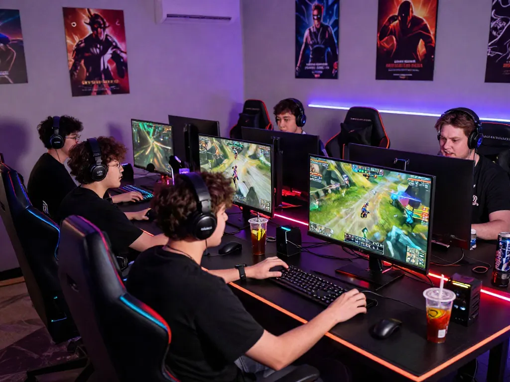 Exciting scene of players in a gaming session, showcasing pecah 404 and vibrant graphics.