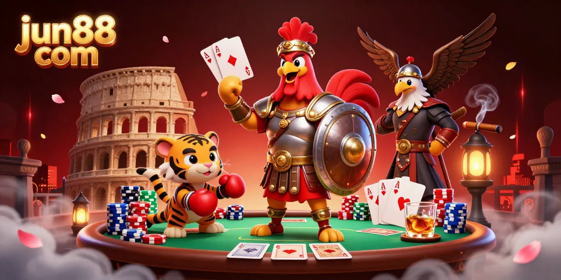 Experience the thrill of gaming with jun88 com featuring an action-packed 3D casino scene.