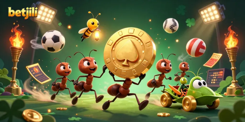 Engage with the betjili casino experience through this vibrant 3D heist scene featuring lively characters.