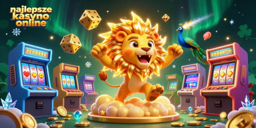 Experience the thrill in the najboljas kasyno online scene with vibrant casino elements and engaging characters.