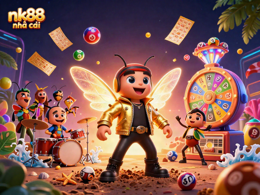 Experience the thrill of nk88 nhà cái with a vibrant 3D casino illustration bursting with excitement.
