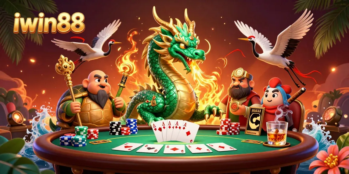 Experience winning strategies at iwin88 with a captivating casino scene filled with mythical characters.