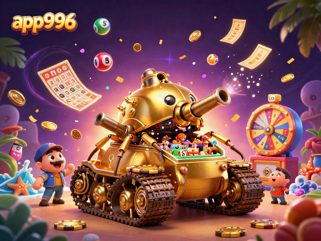 Engage with the app996 mobile casino experience through vibrant animations and rich details.