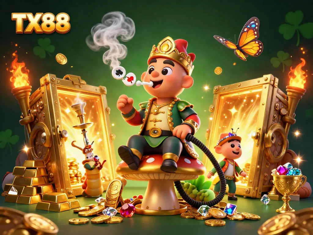 Experience the excitement of TX88 casino with an incredible hookah-master scene rich in details.