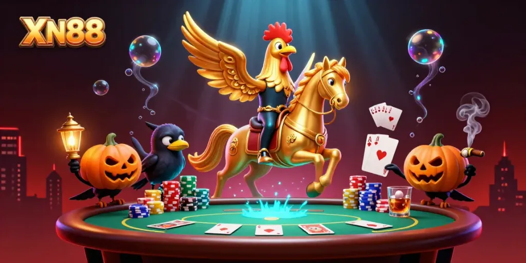 Experience thrilling gameplay with XN88 in a vibrant casino scene.
