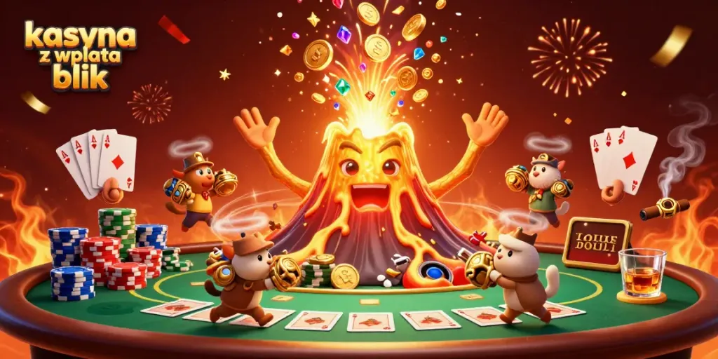 Experience thrill with kasyna z wplata blik as treasures erupt from a golden volcano!