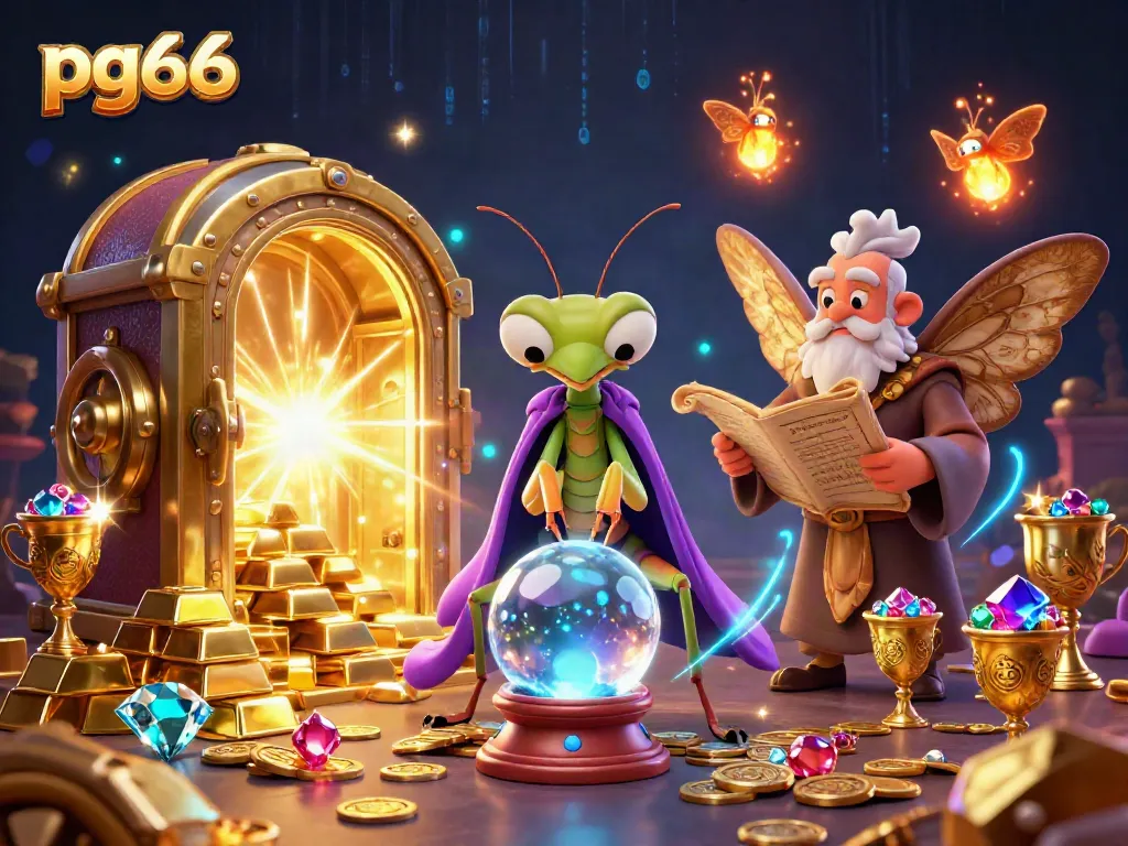 Engage with pg66’s vibrant gaming world featuring fortune tellers and treasure elements.
