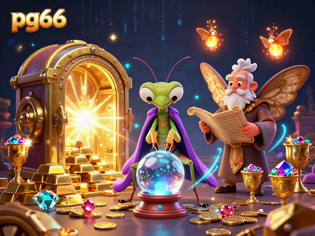 Engage with pg66’s vibrant gaming world featuring fortune tellers and treasure elements.