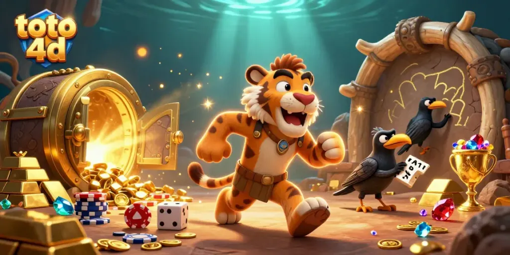 Taruhan tiket toto 4d yang menampilkan permainan kasino yang menarik dan berkilau.