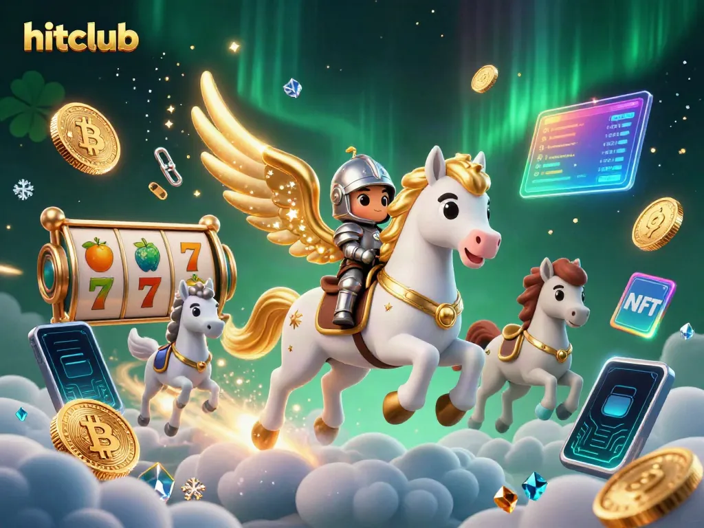 Spin and win with hitclub's exciting slot reels in a magical 3D scene
