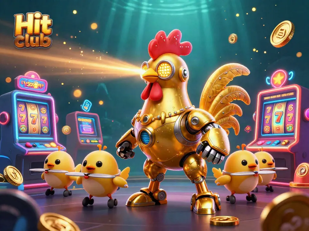 Experience thrilling gameplay at Hit club with vibrant slot machines and animated characters.
