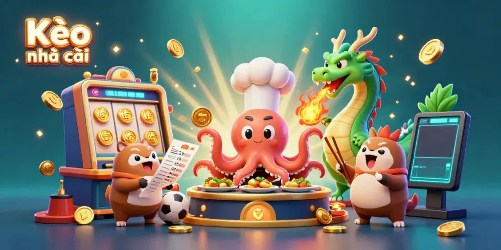 Engage with Kèo nhà cái through dynamic sports betting elements in an exciting 3D scene.