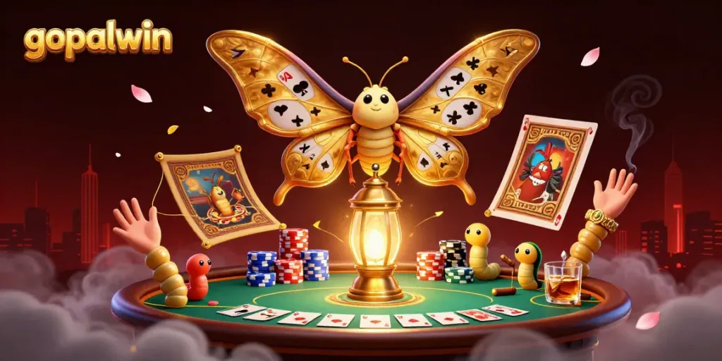 Engage in thrilling games at gopalwin with ornate casino scenes and mythical elements in this vibrant illustration.