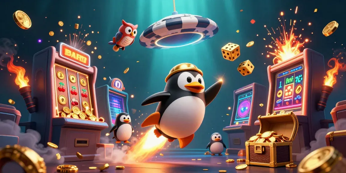 Slot menguntungkan dan penguin emas beraksi di dunia wav-sounds untuk keseruan bermain.